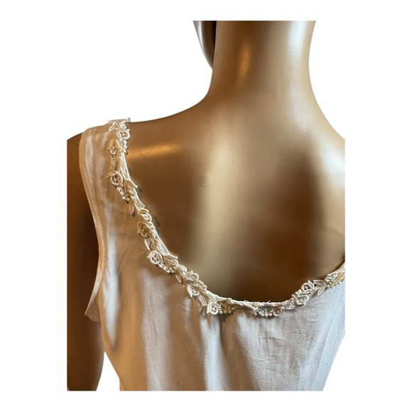 Margot Lea Women’s Vintage White Off Lace 97s Camisole Slip Sleep Top Size S - Picture 9 of 16